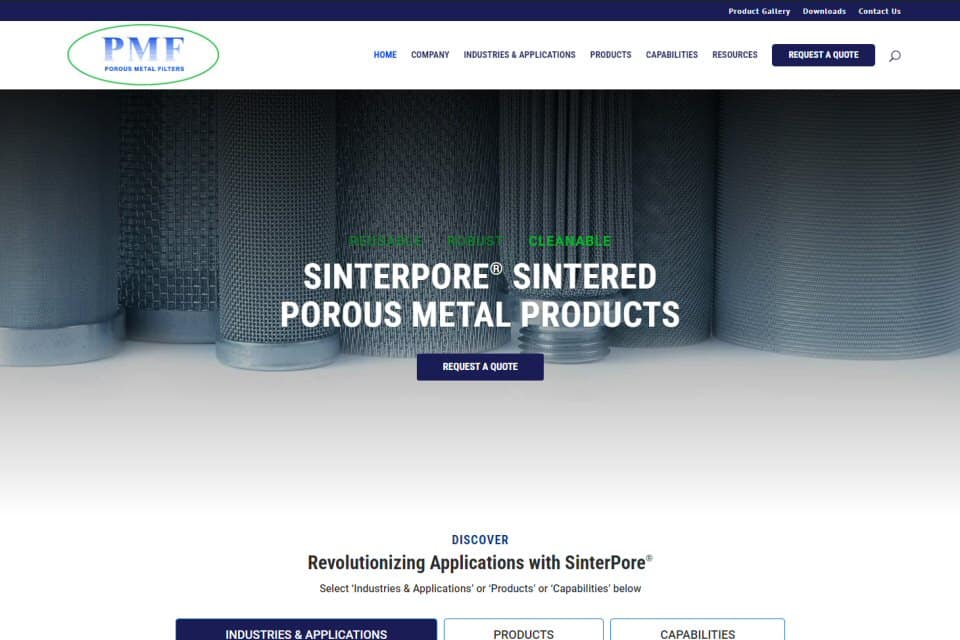 Porous Metal Filters - Metal Filtration Products